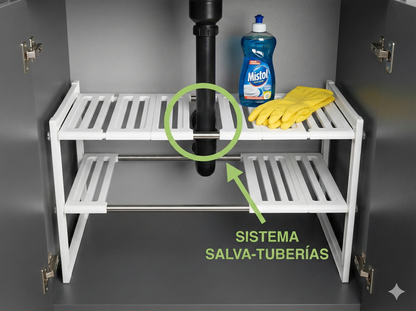 Organizador Bajo Fregadero PRO™ (Extensible y Ajustable)