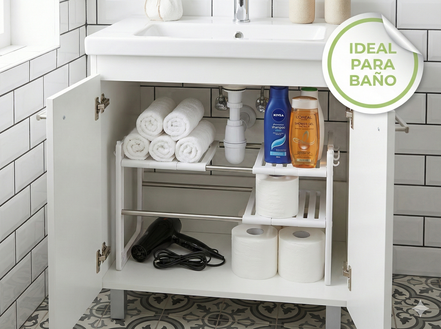 Organizador Bajo Fregadero PRO™ (Extensible y Ajustable)