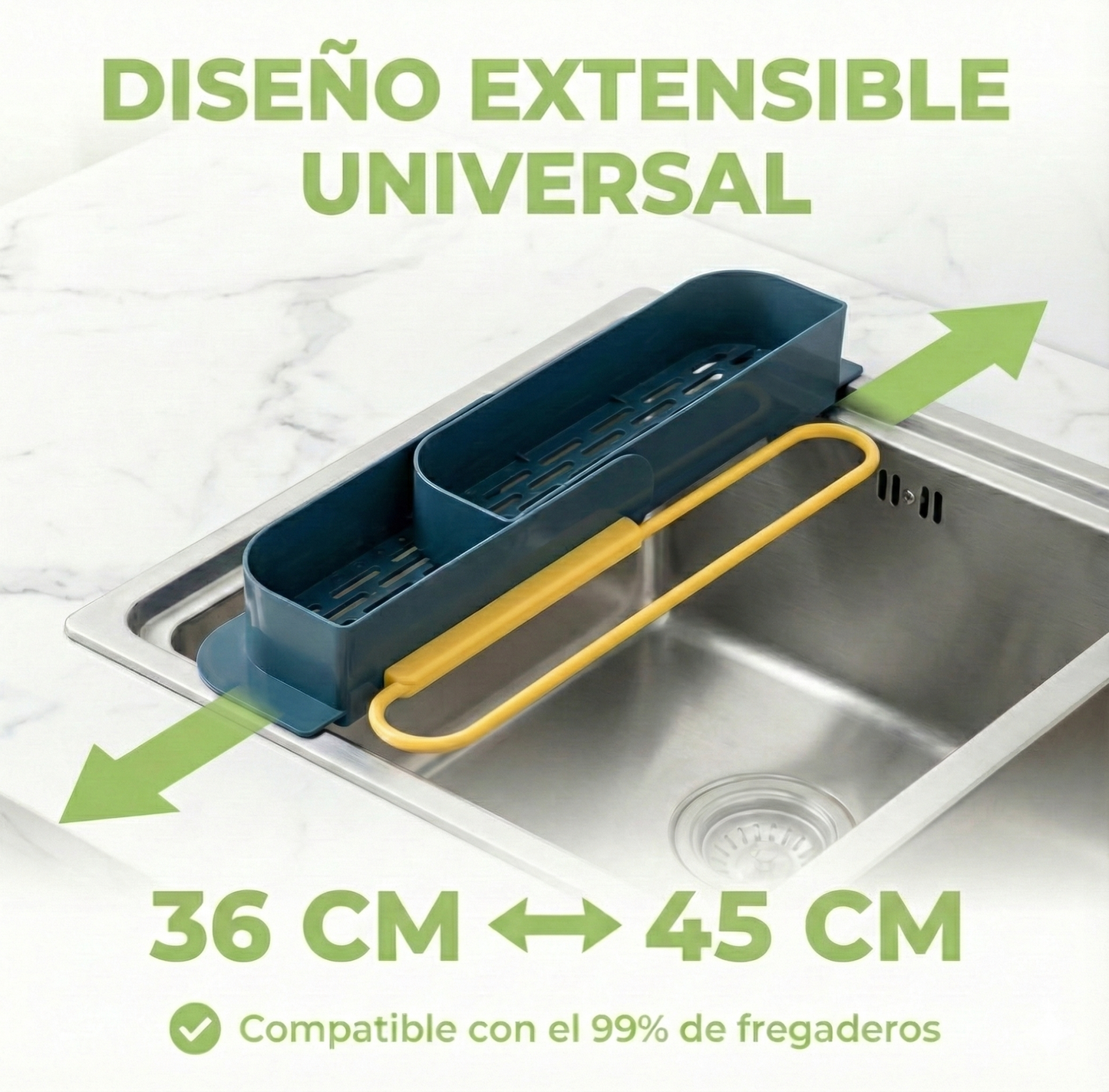 Escurridor Extensible Pro (Organizador 2 en 1)