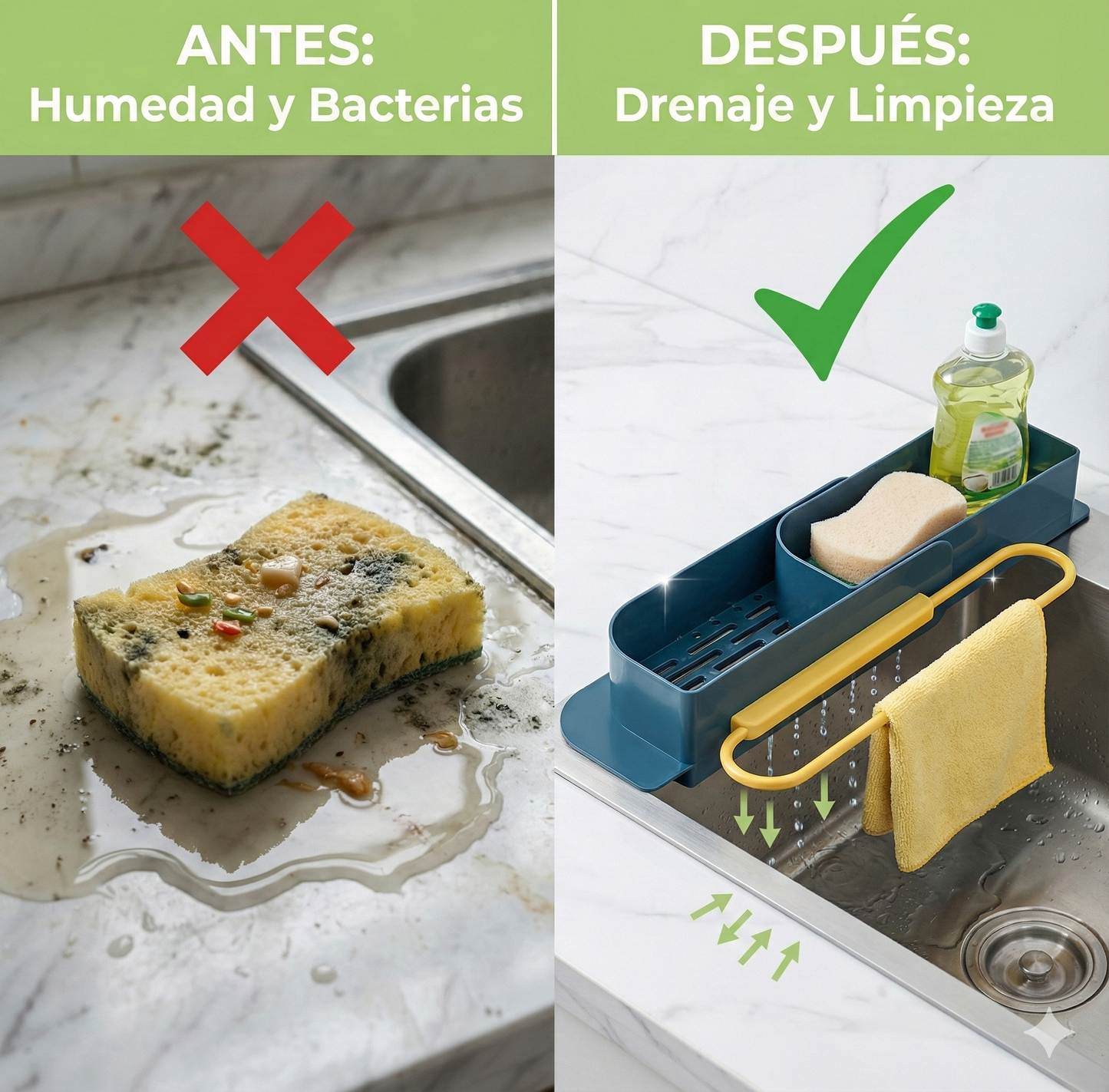 Escurridor Extensible Pro (Organizador 2 en 1)